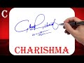 Charishma name signature style  c signature style  signature style of my name charishma