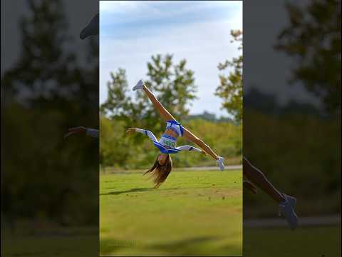 LA side aerial #cheerleaders #slowmotion #acrobatics