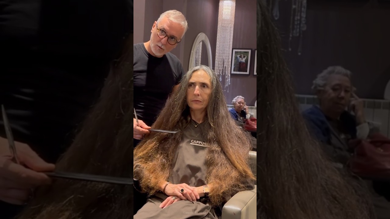 Un taglio radicale no comment difficile spiegare perché la cliente non tagliava i capelli da anni ♥️