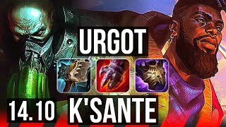 URGOT vs K'SANTE (TOP) | 72% winrate, 9 solo kills, 38k DMG, Dominating | EUW Diamond | 14.10