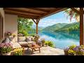 Peaceful Nature Garden Jazz 🌿 Soft Jazz with Blue Lake Views and Cozy Tea Time