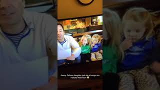 Jimmy Fallons daughter eats a booger on national television