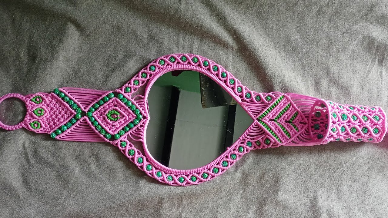DIY Tutorial  Mirror Handmade! Macrame Heart ❤️ Shape Mirror (New Design)