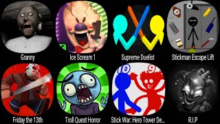 Granny, Ice Scream 1, Supreme Duelist, Stickman Escape Lift, Stick War Hero Tower Defense ... screenshot 5