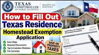 How to Fill Out Texas Residence Homestead Exemption Application