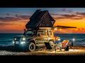 【絶景キャンプ】ジムニーで行く癒しの旅。広大なビーチと波音だけが響く静かな夜。 suzuki jimny / ASMR
