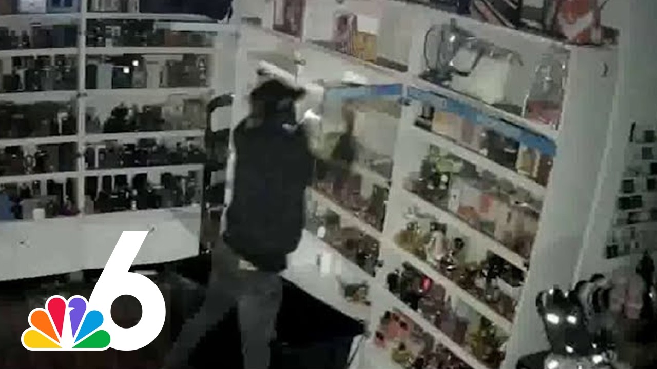 Watch thieves smash through window, steal thousands worth of perfume ...