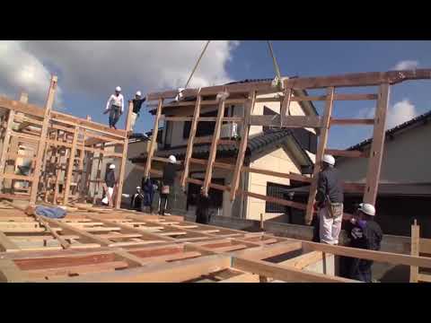 Công việc dựng khung nhà gỗ tại Nhật Bản - YouTube