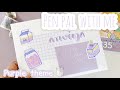 Pen pal with me  purple theme  ft anviya george  asmr