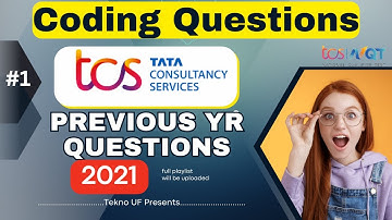 1. Tcs NQT 2023 Preparation || Previous year coding Question || TEKNO UF