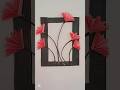 🌸 DIY Wall Art Frame | Easy Paper Flower Craft 🌸#wallart #diy #shorts