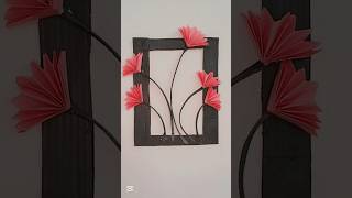 🌸 DIY Wall Art Frame | Easy Paper Flower Craft 🌸#wallart #diy #shorts