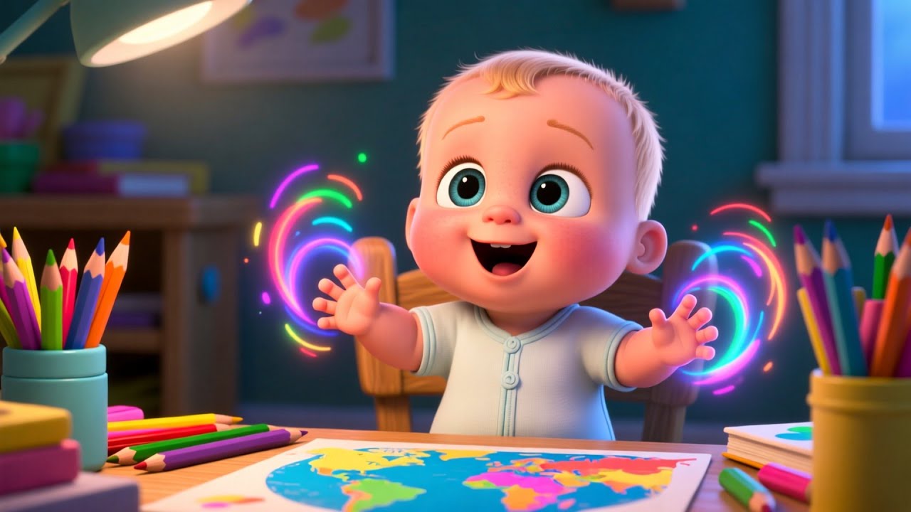 Study Time Quiet Desk ✏️✨ Fun Learning Song | ABCs & Numbers with Baby