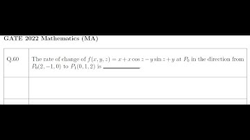 Question on Directional Derivative in GATE 2022 exam