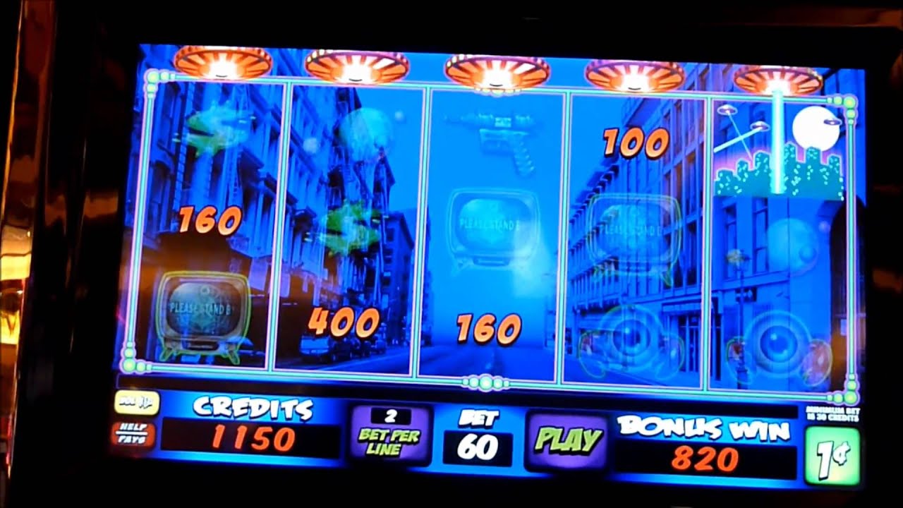 Invasion from Outerspace Slot Machine Bonus Win (queenslots) YouTube
