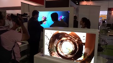 Transparent Lcd & Multi Touch Demo at Gitex 2012