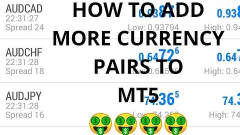 HOW TO ADD NEW CURRENCY PAIRS IN MT5 APP