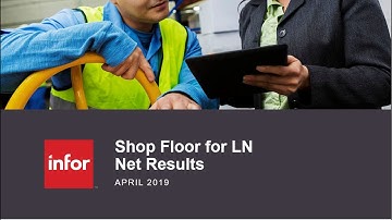 LN Shop Floor Setup Step 12 - Net Results