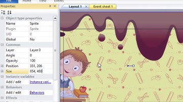 การใส่พื้นหลัง บทเรียนคอมพิวเตอร์ช่วยสอนด้วย Construct 2
