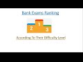 Bank exams ranking according to their difficulty level  which one is the toughest 