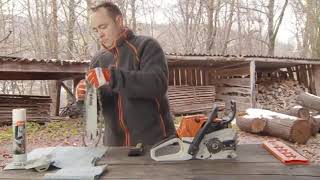 Бензопила STIHL. Замена шины, звездочки и цепи