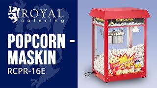 Popcornmaskin - rött tak RCPR-16E | Produktpresentation | Royal Catering