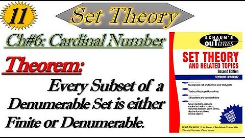 Lec#11||Every subset of a Denumerable set is either Finite or Denumerable||Set Theory
