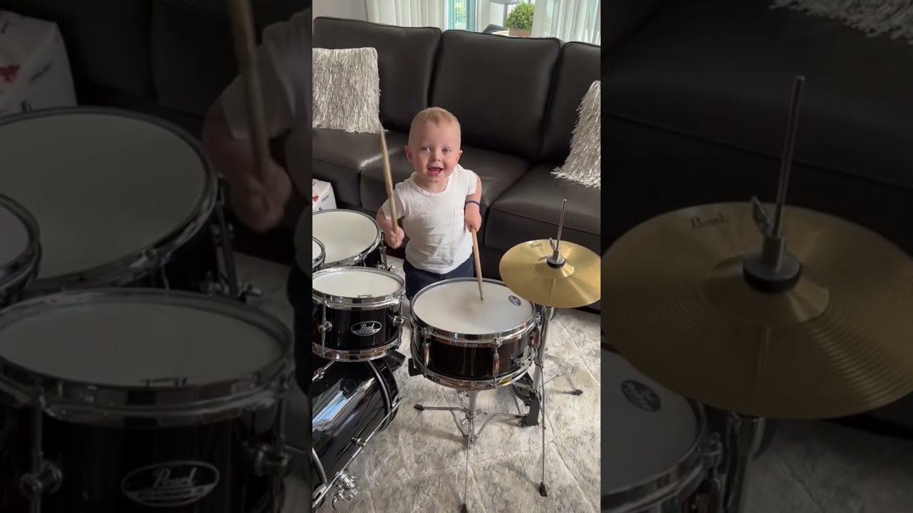 Drumming All Day Shorts Baby Babydrummer Trending Viral Babyvideos Drums