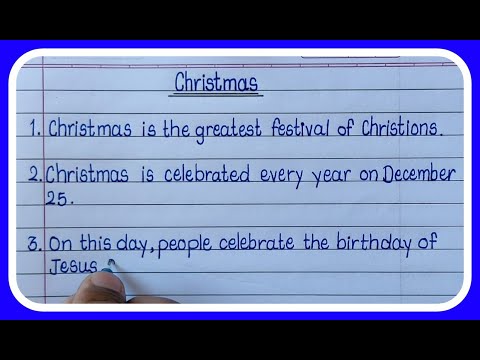 10 Easy lines on Christmas Festival in English/Christmas 10 lines in English Essay Writing/Christmas