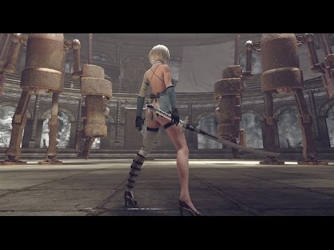 NieR: Automata DLC Gameplay - New Hair Colors, New Costume Self-Destruction