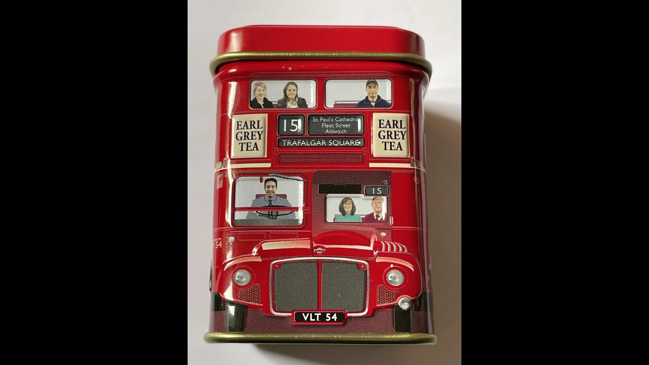 Curio No. 7 English Tea Mini Caddy London Double Decker Bus Thrifting Experience 