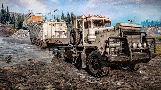 Construction Rig Semi Trailer Pacific P12 Super Heavy Truck SnowRunner PC Gameplay 4k 60FPS