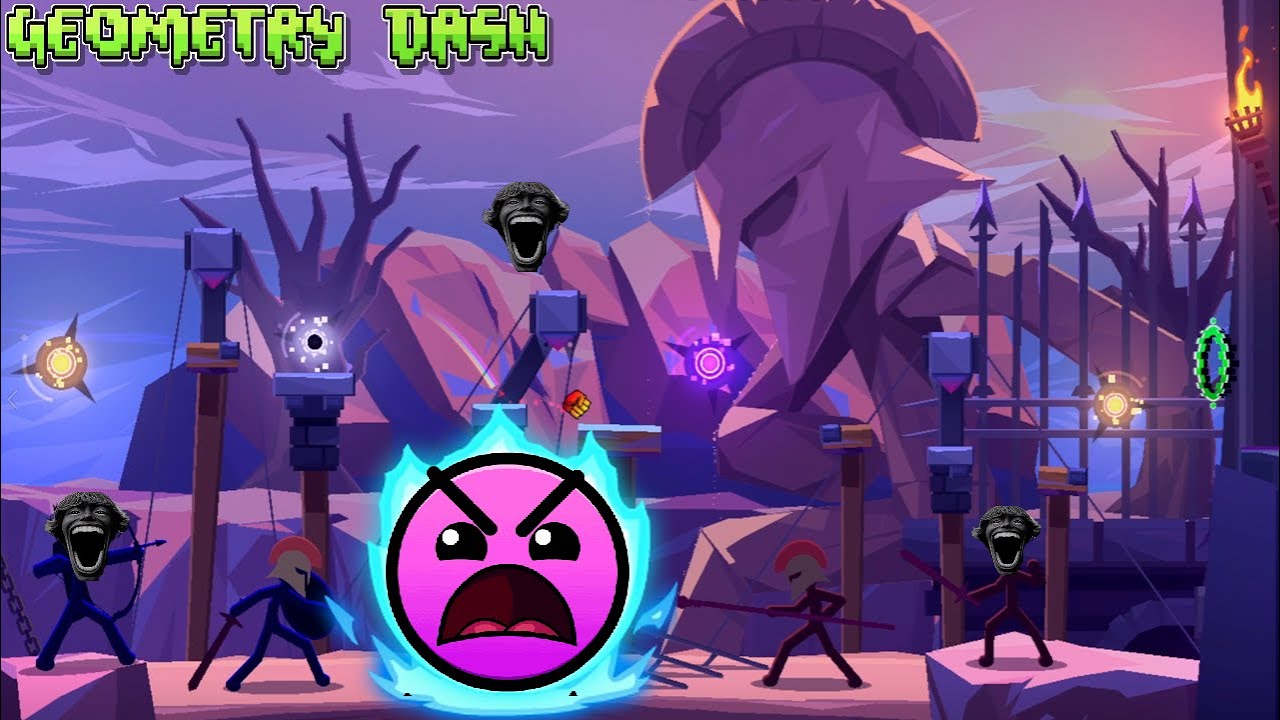 Реакция на событие МИФИЧЕСКОЙ ВОЙНЫ УРОВНЯ «Крепость» от Дебихана — Geometry Dash 2.207