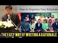 HOW TO WRITE A RESEARCH RATIONALE?
