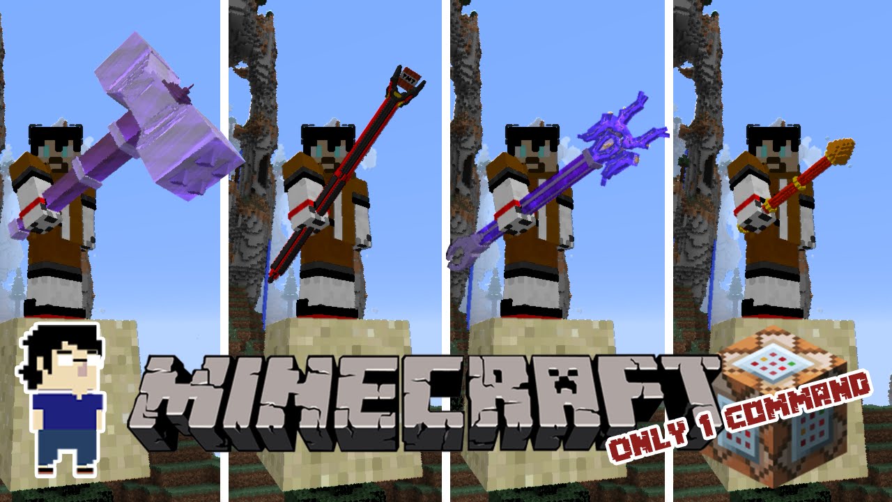 One Command Rip Minecraft MINECRAFT : Only One Command : 4 สุดยอดอาวุธในมายคราฟ1.9 (Epic Weapons ...