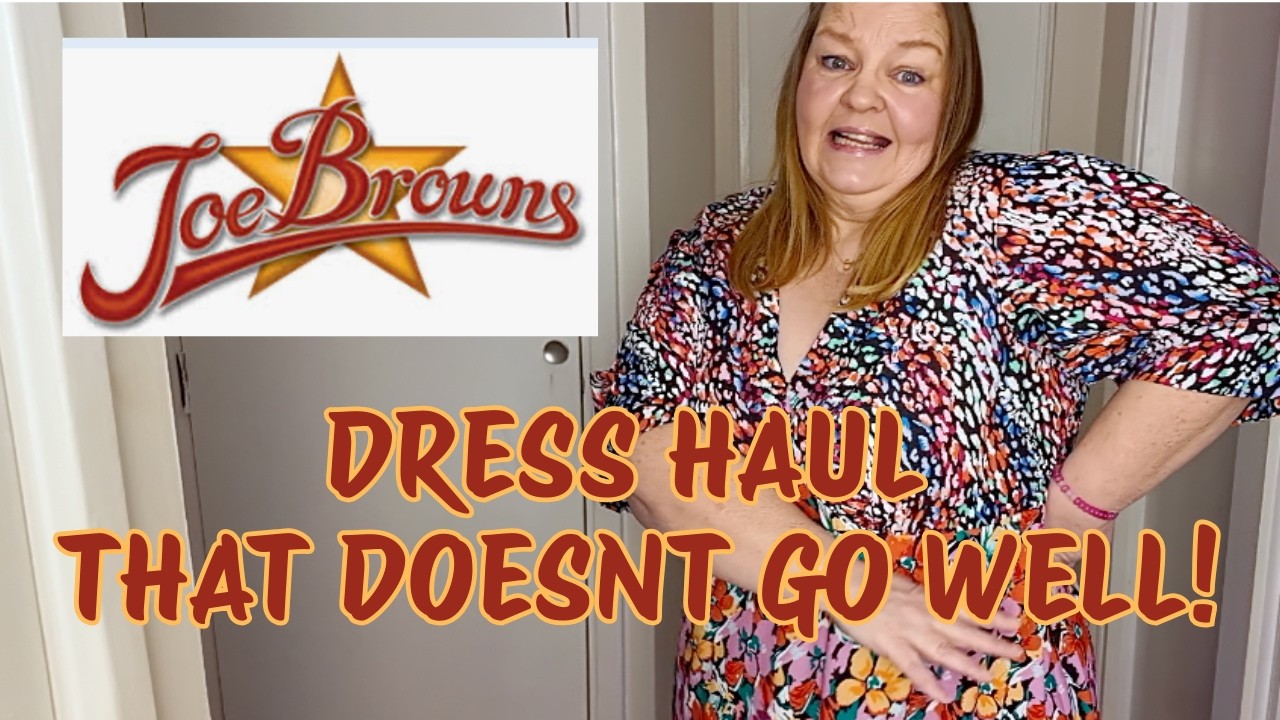 joe brown dresses size 20 STYLE BUT WHERE'S THE QUALITY? BROWNS DRESS HAUL. #plussizefashion #fashionover50 Colour:Mist Blue KissProm V-Neck Flutter Sleeve Fine Leather