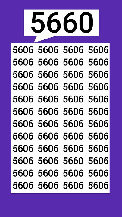 Can you locate the odd 5660? #fypシ゚viral #fypviral #fyp #iqtest #shorts #eymath