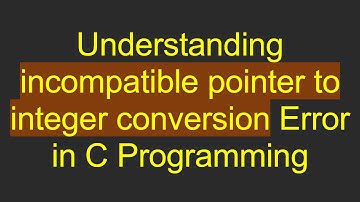Understanding incompatible pointer to integer conversion Error in C Programming