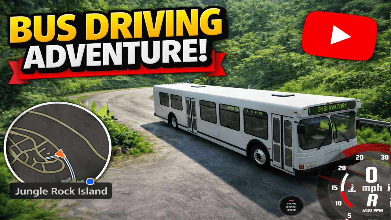 Bus Driving on Jungle Rock Island  Realistic Bus Simulator The Ps5 Gamerz