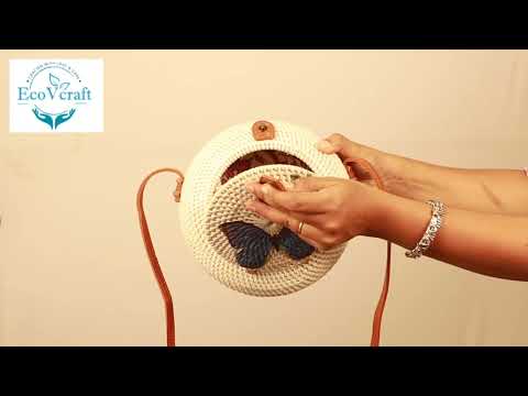 EcoVcraft Bamboo | Ecofriendly | Handwoven | Handmade | women's Sling Bag - video from EcoVcraft