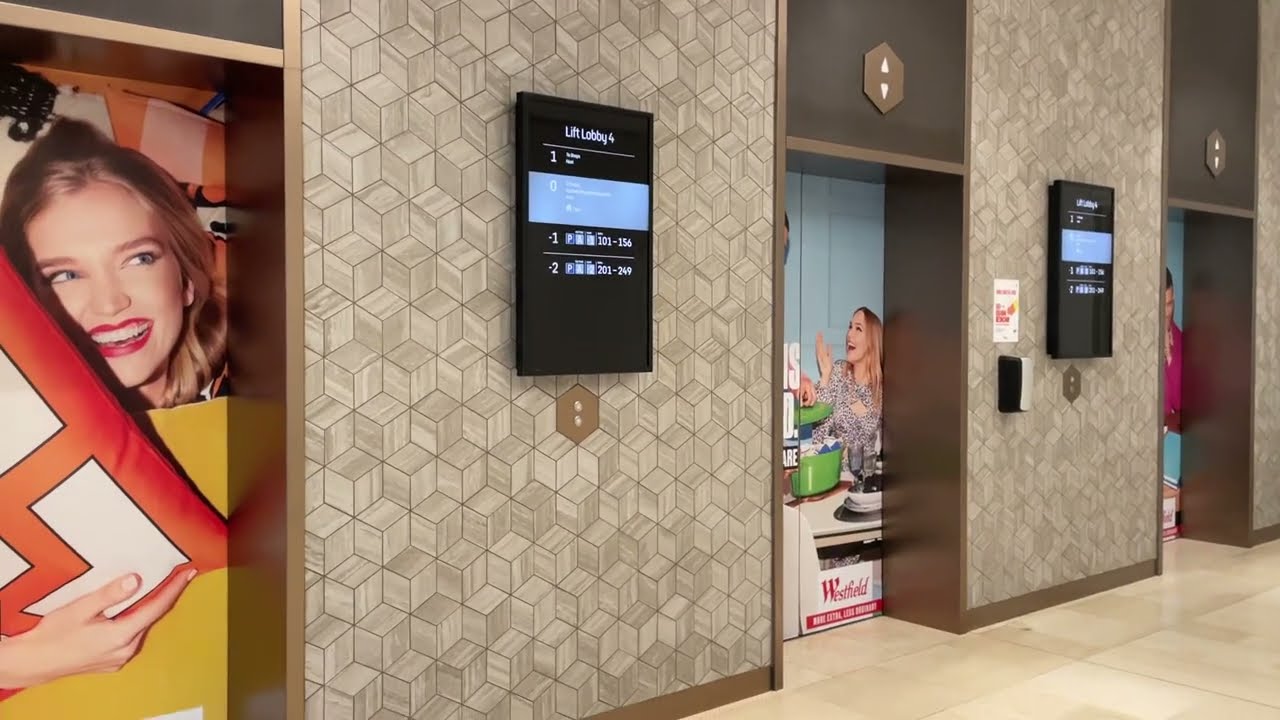 [R1] 2007 KONE MonoSpace MRL traction elevators @ Westfield London, London, United Kingdom.