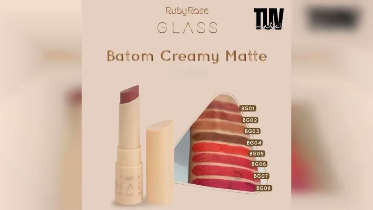 Resenha: Batom Creamy Matte Glass Hbf567 Gl02 Ruby Rose