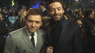 Hugh Jackman & Taron Egerton flying high at 'Eddie the Eagle' - UK Film Premiere