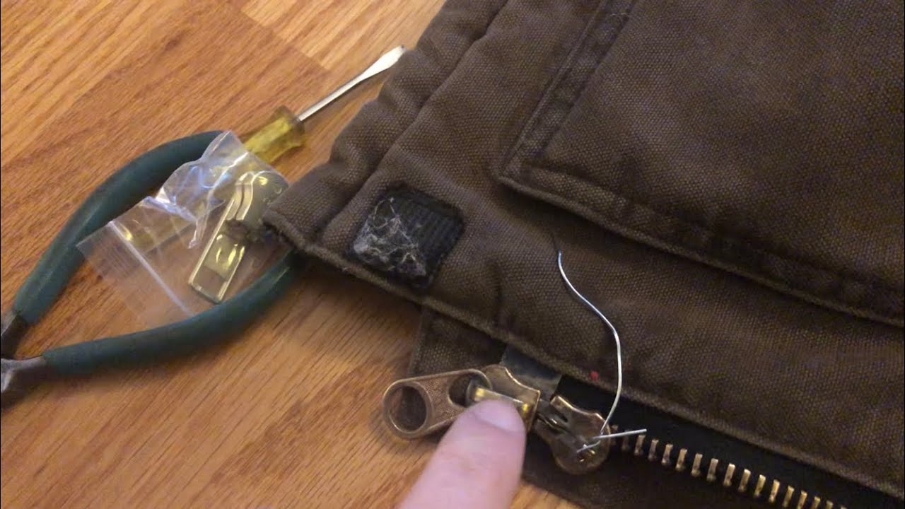 Carhartt J285 coat needs left pocket zipper repair or replace