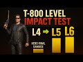 T-800 Level Impact Test! 🔥 L4 vs L5 vs L6 — How Much Stronger Does He Get?