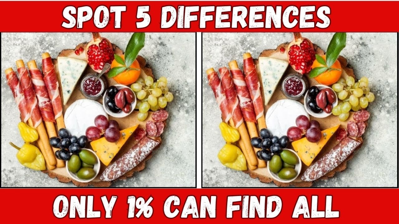 Only 1% can find all differences | Spot 5 differences | Picture ...