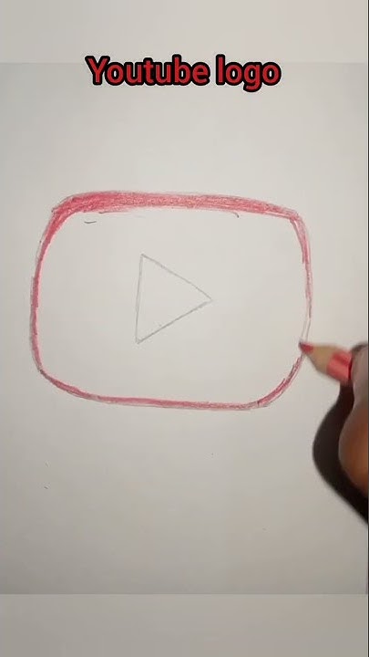 How to draw youtube logo #youtubelogo #youtube #shorts #satisfying # ...
