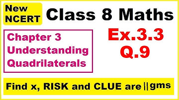 Class 8 Maths | Ex.3.3 Q9 | Chapter 3 | Understanding Quadrilaterals | New NCERT