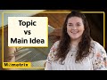 Understanding Topics and Main Ideas