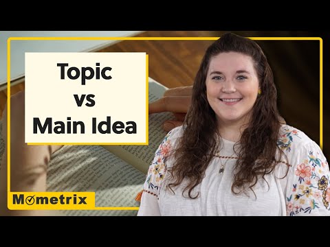 Identifying Topics and Main Ideas